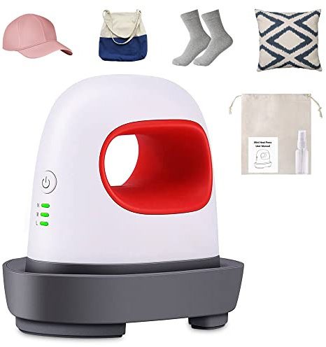 wintfarm Mini Hitzepresse Maschine Bügeleisen, Transferpresse Presse Plotter, Kleine Heiztransferpresse für HTV Plotterfolie Textil zum Aufbügeln, T-Shirts, Schuhe, Hüte, Kissen, Basteln