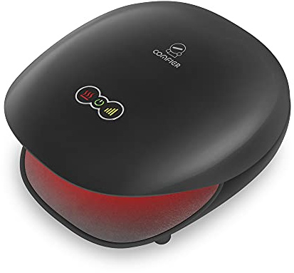 COMFIER Wireless Hand Massager with Heat -3 Levels Compression & Heating,Rechargeable Hand Massager Machine for Carpal Tunnel,Ideal Gifts for Women (Black)