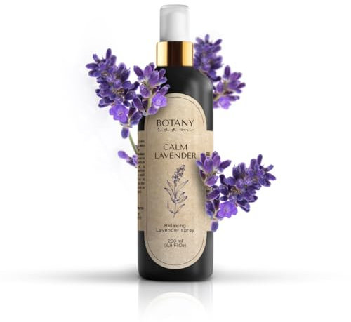 BotanyRoom® spray per ambienti alla lavanda per riposare e dormire bene 200 ml. - nebbia di olio essenziale naturale per ridurre lo stress e la gestione dell'ansia