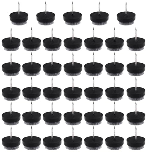 LQI 40 Uds. Almohadillas de fieltro redondas resistentes para decoración de uñas para muebles, sillas, patas de mesa, Protector de suelo, almohadillas deslizantes suaves de 20mm de diámetro