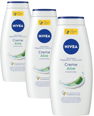 NIVEA Creme Aloe - Gel de ducha, 750 ml (Paquete de 3)