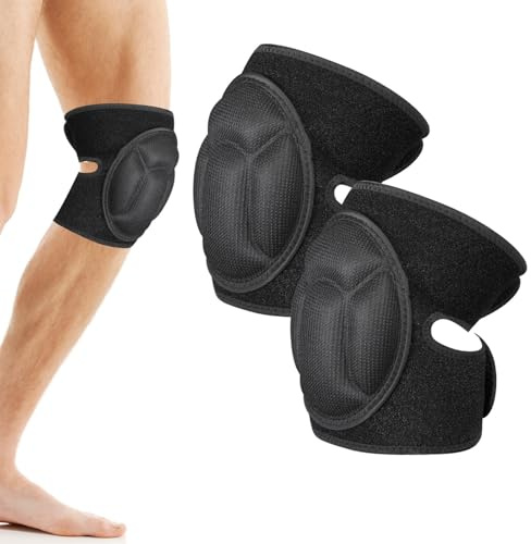 CXWLHH Knieschoner Arbeiten Knieschützer Dick Schwamm Kollision Vermeidung Rutschfest Garten Kniekissen für Gartenarbeit Fliesenleger Bodenbeläge Tanzen Volleyball Verstellbaren