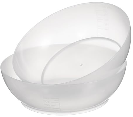 PRETYZOOM 2 Pezzi Food Scale Bowl Trasparente in Plastica per Misurazioni Precise Vassoio Pesata Versatile per Cucina Cottura e Preparazione Alimentare Compatto e Facile da Conservare