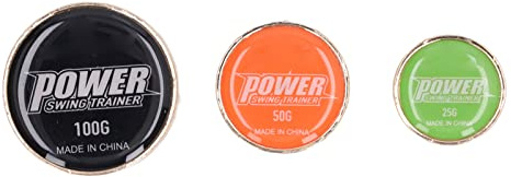 Segrehy Ayuda de Entrenamiento con Pesas de Swing de Tenis Powerti 100g 50g 25g de Acero Black Naranja Verde Tenis de Tenis de Pesa Agregue Dispositivo para la práctica de Calentamiento