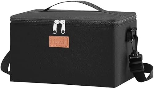 Lifewit 6.4L Insulated Lunch Bag for Men, Waterproof Cool Bag (Black)