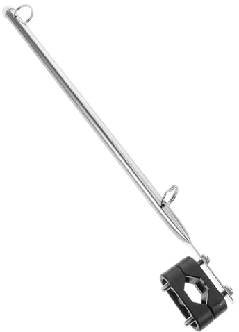 Outanaya Mât de Pavillon Marin en Acier Inoxydable Prolongé pour Voilier, Support de Drapeau Bateau Résistant la Corrosion, Quincaillerie pour Rambarde de Bateau, Accessoires Nautiques