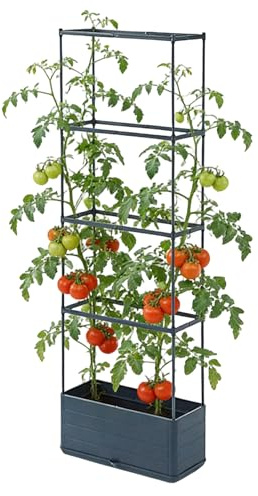 Jardineras De Tomates Con Enrejado | Jardineras Verticales | Cajas Trepadora De Plantas Desmontable | No Se Deforma Ni Se Decolora Fácilmente, Adecuado Para Plantar Melones, Frutas, Verduras Y Flores.