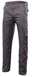 VELILLA Pantalon long élastique unisexe pour le travail en tissu résistant et flexible, gris, 52
