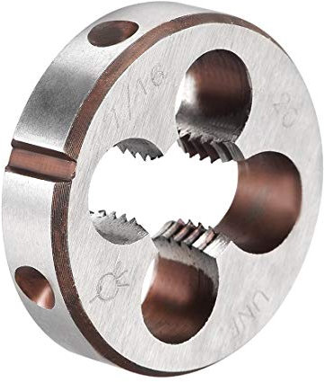 sourcing map Runde Schneideisen Maschinen Rechtsgewinde Matrize Legierter Werkzeugstahl 7/16-20 UNF