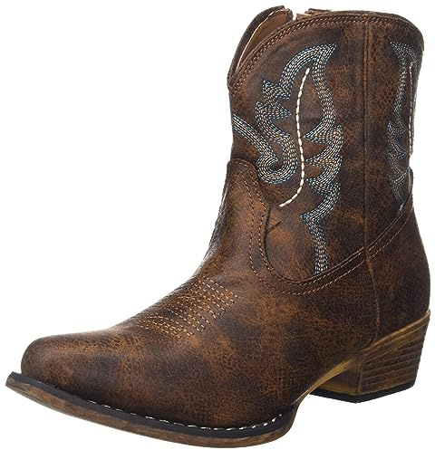 ROPER Shay, Botas Vaqueras Mujer, Piel sintética coñac, 40 EU