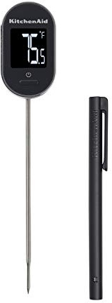 KitchenAid KQ904 Digital Instant Read Kitchen and Food Thermometer, Temperature Range: -40F to 482F, Black