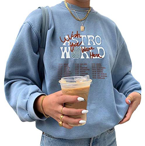 Onsoyours Damen Schmetterling Pulli Sweatshirts Hoodie Sport Langarm Kapuzenpullover Mode Bequem Casual Pulli Mit Kordel Und Taschen D Blau M