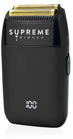 Supreme Trimmer Crunch Lite STF600 | Professional Double Foil Shaver for Men | Cordless & Corded, 60 Min Runtime, Hidden LED Display | Barber Face & Head Finishing Razor