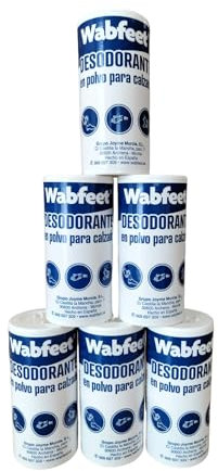Wabfeet Polvos desodorantes para calzado pack 6 unidades