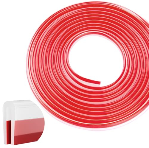 Silicone Edge Trim Self-Adhesive U Channel Silicone Edge Trim Edge Protector for Sheet Metal (Clear, Fit 1/16 - L 10')