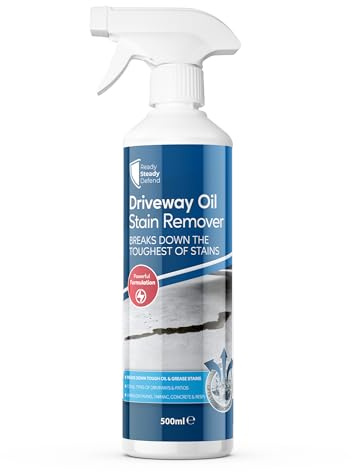 Driveway Oil Stain Remover 500ml | Heavy Duty Driveway Cleaner Oil Remover for Block Paving, Tarmac, Resin & Concrete | Patio & Driveway Cleaner for Oil, Grease & Fuel Stains Fast-Acting Stain Remover