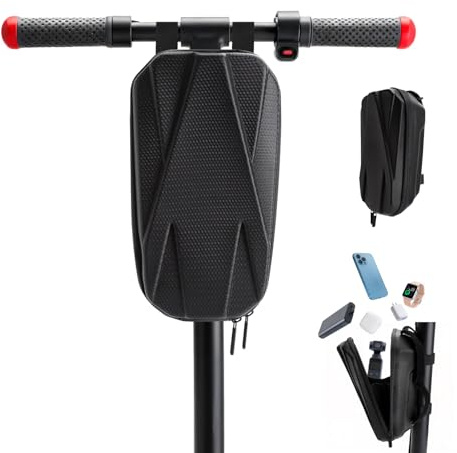 HENGBIRD Bolsa para E Scooter 4L – Bolsa de manillar impermeable con diseño de carcasa dura, correa multicapa y llavero – Gran capacidad para Xiaomi, Ninebot y accesorios de patinete eléctrico