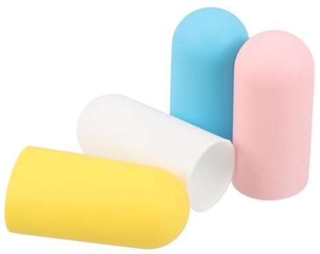 TOGEVAL Manicotti da Viaggio in Silicone Anti-Perdita 4 Pezzi Coperture Protettive Elastiche per Bottiglie Cosmetiche e Profumi Protezione Tappo Riutilizzabile per Bagagli a Mano e