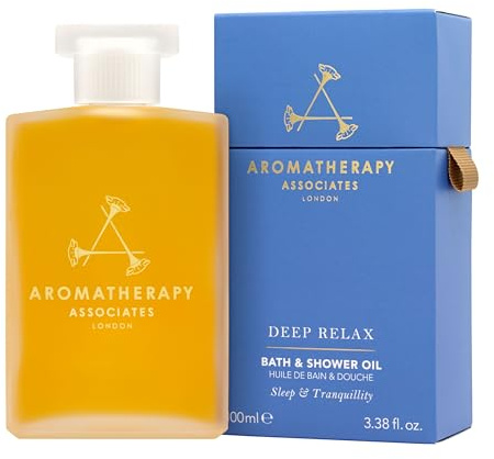 Aromatherapy Associates Bath and Shower Oil, Luxury Spa, Natural Bath, Bath Oil, Vegan, Cruelty Free, Environment Friendly (Deep Relax Bath and Shower Oil 100ml)