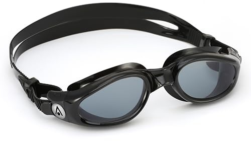 Aquasphere Kaiman- Schwimmbrille, Schwimmbrille, für Erwachsene mit UV-Schutz, Silikondichtung, 180°-Sicht, beschlagfreie und auslaufsichere Gläser für Männer und Frauen