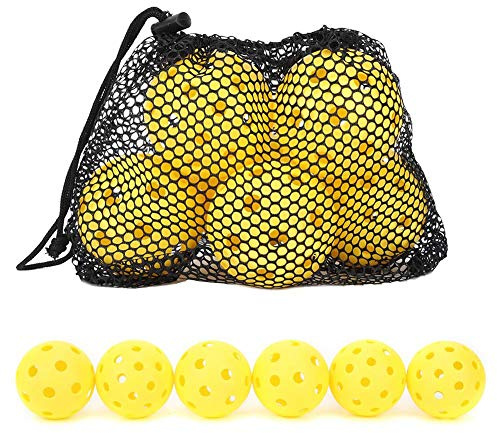VGEBY Pelota Pickleball Deportiva, PE Pelota Pickleball Amarilla de Alto Rebote Equipo Deportivo Accesorio Protección del Medio Ambiente Otros Artículos Deportivos De Pelota