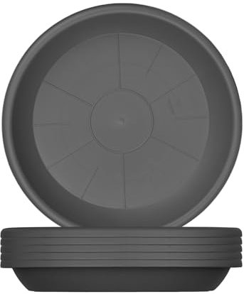 BigDean 6X Blumentopf Untersetzer Ø 49 cm Farbe Anthrazit Kunststoff Blumenuntersetzer Blumentopfuntersetzer passend zu Ø 50 cm Blumentöpfen