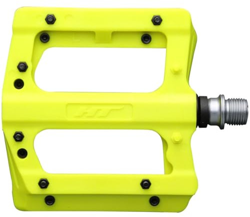 HT Components PA12A Pedals - Platform Aluminum 9/16 Neon Yellow