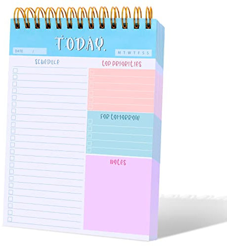 cobee Daily To Do List Notizblöcke, 200 g/m² dick To Do Tagesplaner Notizblock To Do Checkliste Notizbuch Undatierte Aufgaben Checkliste Organizer Klassenzimmer Bürobedarf 50 Blatt