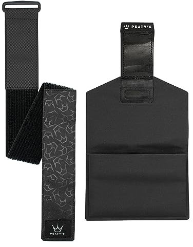 Peaty's Holdfast Trail Tool Wrap - Super Secure, No Slip or Rattle, Modular Design, Waterproof, Storage Frame Bag with Zip Pouch Pocket, Fits Anywhere, for MTB Road Gravel Ebike Mountain Bike - Black