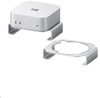 Hagibis Mac Mini M4 Supporto, Compatibile Con Mac Mini, In Lega Di Alluminio – Struttura Rialzata Con Ventilazione E Accesso Facilitato Ai Cavi (MMS03)