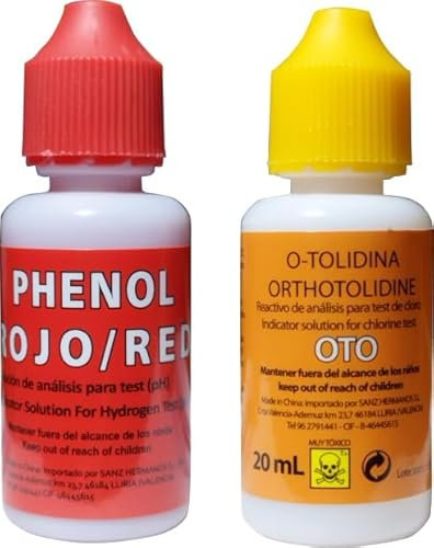 Test Kit analyseur de pH et de chlore (Otho/Phenol) 4 gouttes Biosomos