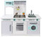 Bayer Chic 2000 - Kinderküche, extra große Spielküche für Kinder ab 3 Jahren, weiß, grau, Mint, 96 x 37,5 x 96,5 cm