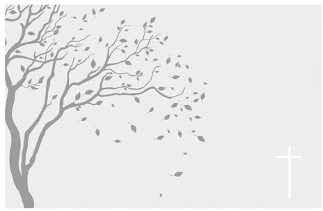 bsb Trauerkarte zur Beerdigung - liebevolle Beileidskarten mit Umschlag - Trauerkarte hochwertig mit Baum-Motiv - Herzliches Beileid Karte Trauer - Kondolenzkarte in 11,5 x 17,0 cm