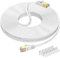 Folishine Ethernet Kabel 25m, Cat7 Internet Kabel High Speed mit vergoldetem RJ45 Stecker, geschirmtes LAN Kabel für Netzwerk-Switch, schneller als Cat5/Cat5e/Cat6-Weiß