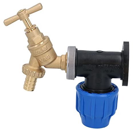 1/2 Hose Barb Tail Bib Tap Outdoor Water Wall Plate Elbow Mount 20mm Pipe