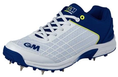 Gunn & Moore GM Spike Cricketskor | Premium andningsbar mikrofiber PU övre | 2-ton TPU yttersula | med gjutna finnar | finns i storlekar UK Junior 1-6 och UK 7-13