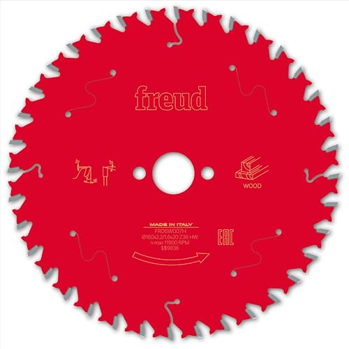 FREUD SJA50140 - Hoja para sierra circular portátil con cable/inalámbrica, FREUD-Ø160, 2,2/1,6, A20, Z36, BA 10°, F03FS09679-FR06W007H