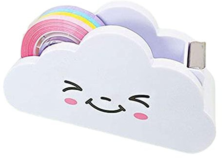 Rainao Distributore da tavolo, dispenser di nastro adesivo, ad alte prestazioni, taglierina per nastro nuvola, porta nastro, dispenser di nastro adesivo, nastro arcobaleno con dispensatore, per