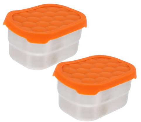 MAGICLULU 2St Crisper aus Edelstahl aufbewahrungsbox für kühlschrank küche aufbewahrungsbox Eisbecher mit Gefrierfach Kinder-Lunchbox Lebensmittelboxen für die Küche Schüssel mit Deckel Obst