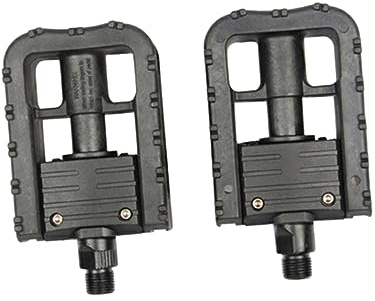 BESPORTBLE Foldable Bike Pedals, 2 Pcs Universal 9/16'' Mountain Pedals with Reflective Strips - Quick Rotation Pedals for Ebike, Commute, Mountain Bikes