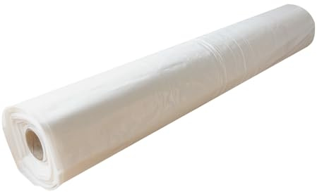 PAD ‘N PROTECT Flame Retardant/Fire Rated 4 Mil Plastic Sheeting 12' x 100', Anti-Static, Greenhouse Plastic, Durable Plastic Sheeting, Passed NFPA 701 Test 1&2 (Printed on The Sheet)(4 Mil)