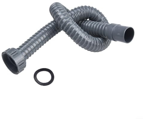 Tuyau d'égout de cuisine flexible en plastique pour évier de cuisine - Tuyau d'évacuation pour évier (1 m)