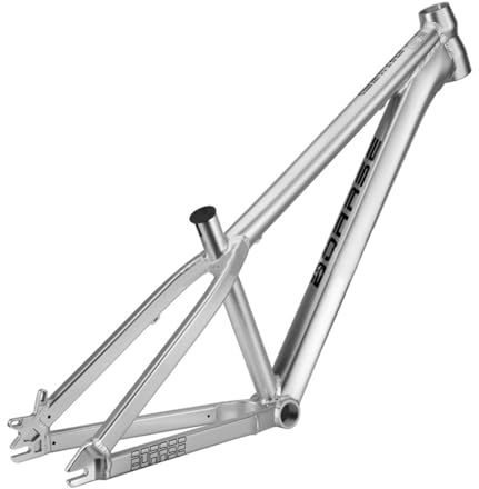 BSFHQS Mountain Bikes Hardtail Frame 26er 12.9in DJ/4X Dirt Jump Bike Frame Aluminum Alloy Disc Brake Frames BSA BB73mm,10 * 135mm Open File, Single-Speed Dropout(Silver)