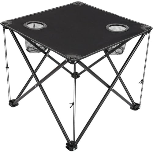 Haowul Foldable Camping Table, Small Ultralight Portable Table with Carry Bag & Cup Holder Perfect for Outdoor, Picnic, Bbq, Cooking, Festival, Beach, Home Use