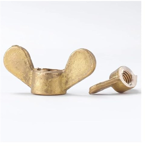 Écrou papillon en laiton GB62, 1 à 5 pièces, M3, M4, M5, M6, M8, M10, M12, M14, vis à oreilles serrées à la main, grande oreille(M10 (2Pcs))