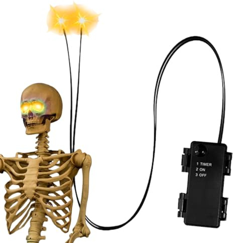 Lysande Ögon LED Skräckrekvisita Dekorationer Skelettlampa