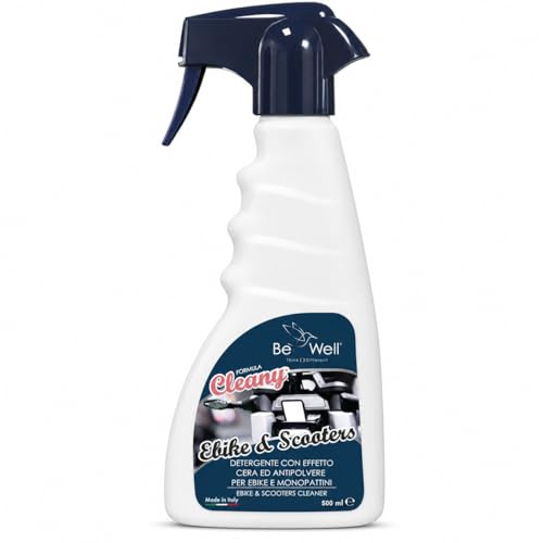 CLEANY Nettoyant Dégraissant Protection pour Vélo, Scooter, Trottinettes - Effet Cire Hydrofuge Nettoyant Professionnel Spray 500 ml - Élimine la Graisse et l'encrassement