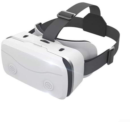 VR-headset för telefon med kontroll, uppslukande 3D-glasögon med anti-blått ljus HD-linser, mobilspel virtuell verklighet (Whtie)