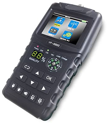 Localizzatore di satelliti, VF-6800 HD Star Finder Star Tuner DVB-S2 /T2 /C con torcia