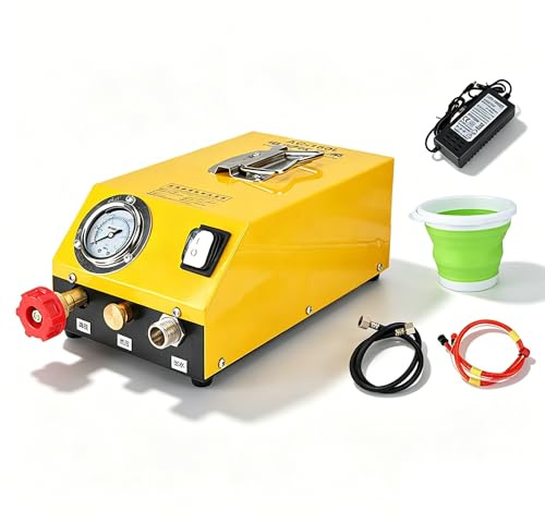 SICWEDIM Elektrisk hydrostatisk testpump, vattenrör läckage trycktestare, med handtag och utlopp/sugslang, justerbart tryck, för rör läckagedetektion (15 kg)